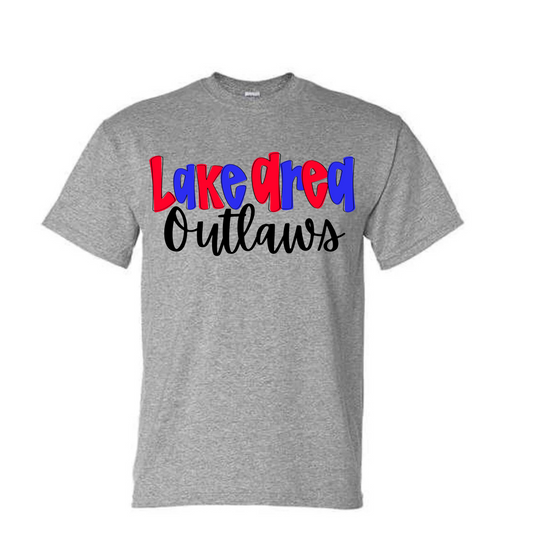 Lake Area Outlaws Baseball Tee-White