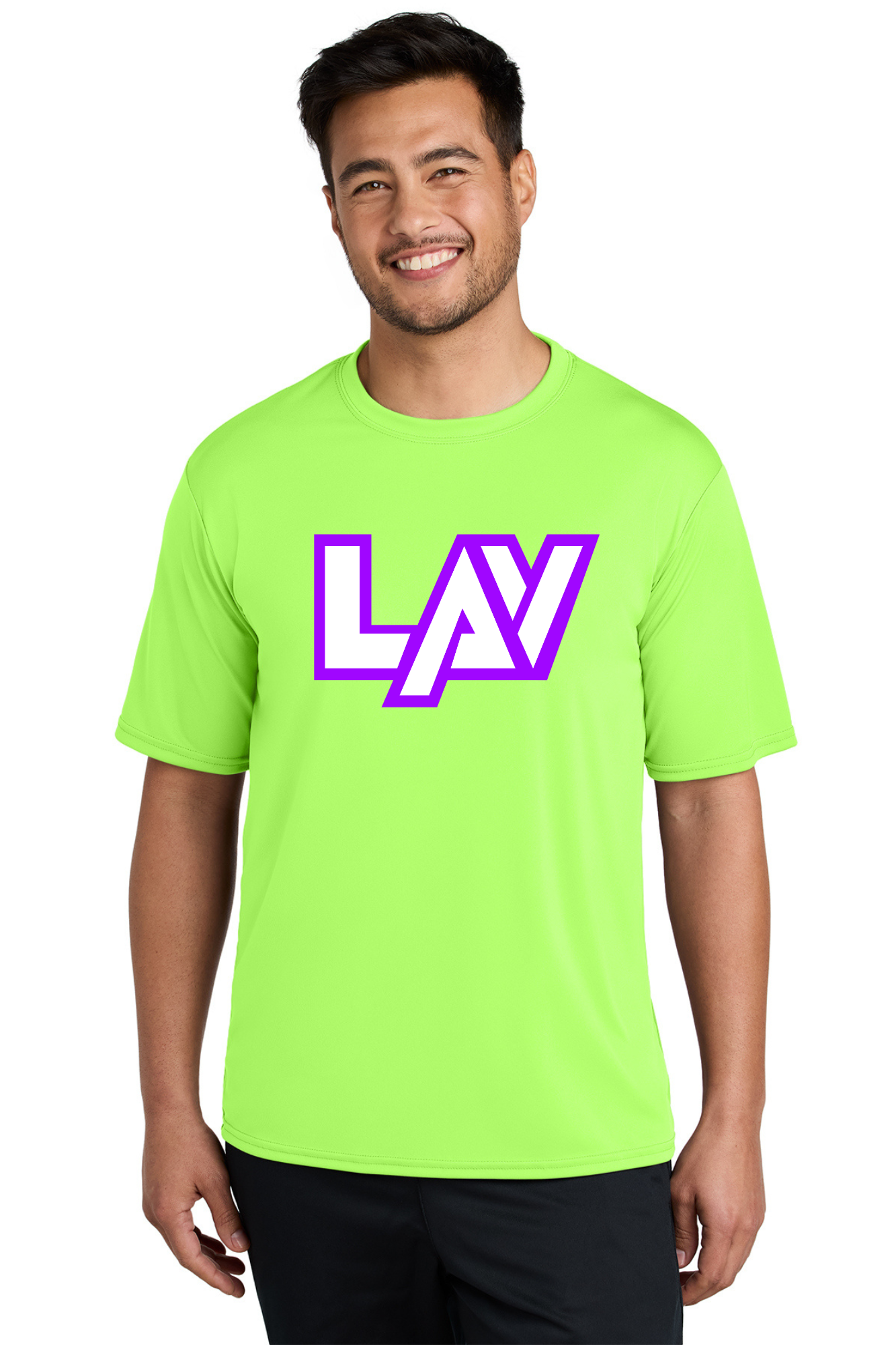 Adult Dri-Fit Tee Neon Green/Blue/Purple