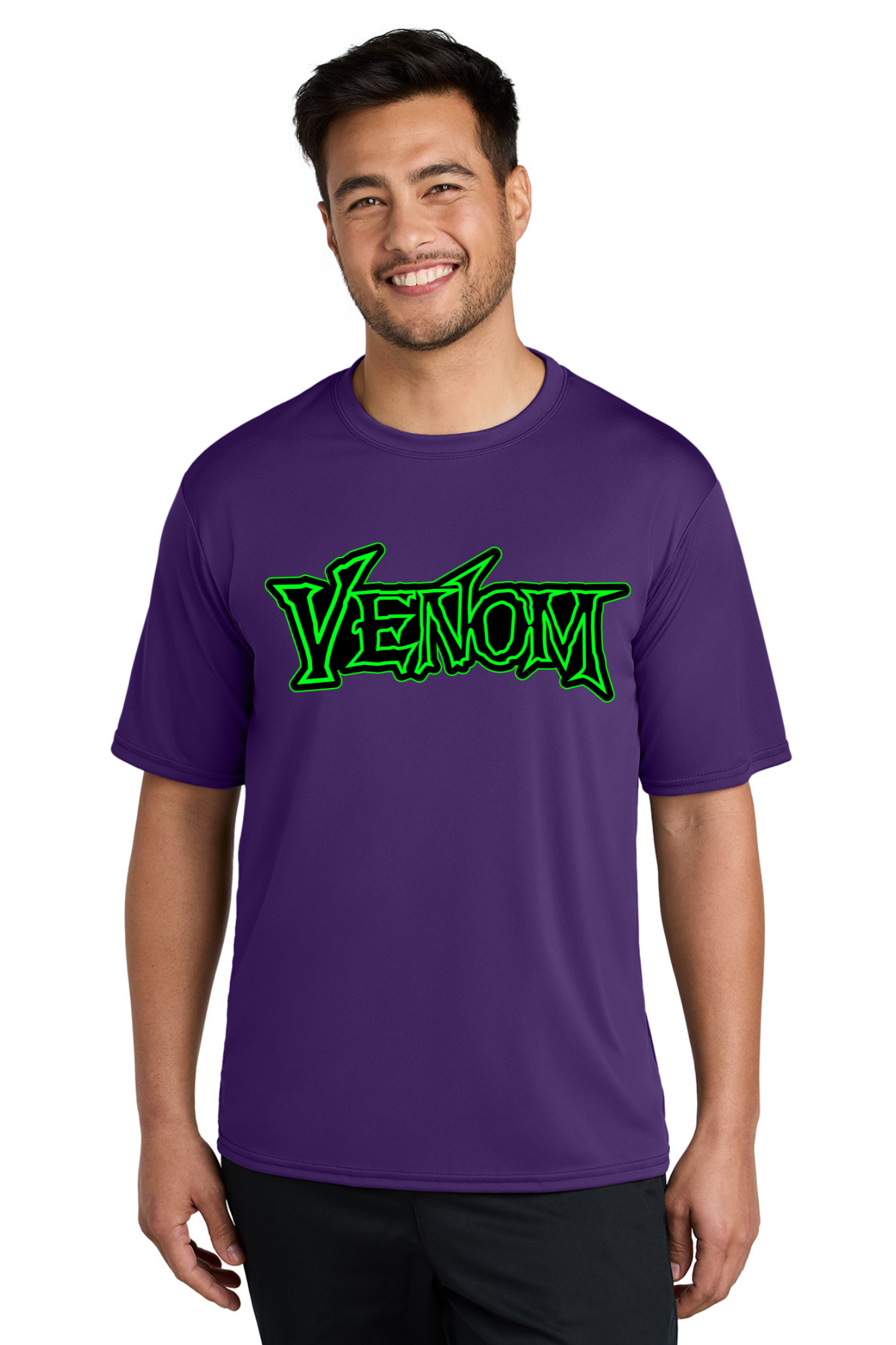 Adult Dri-Fit Tee Neon Green/Blue/Purple