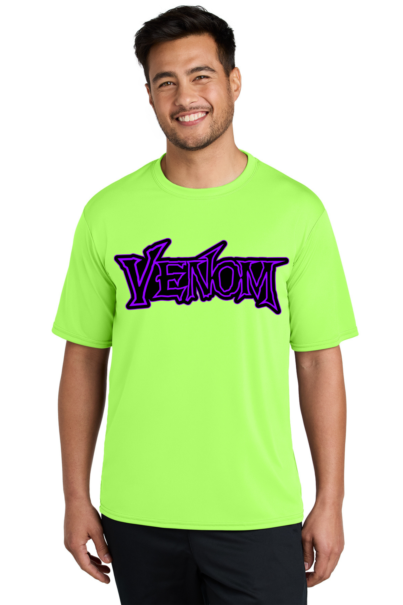 Adult Dri-Fit Tee Neon Green/Blue/Purple