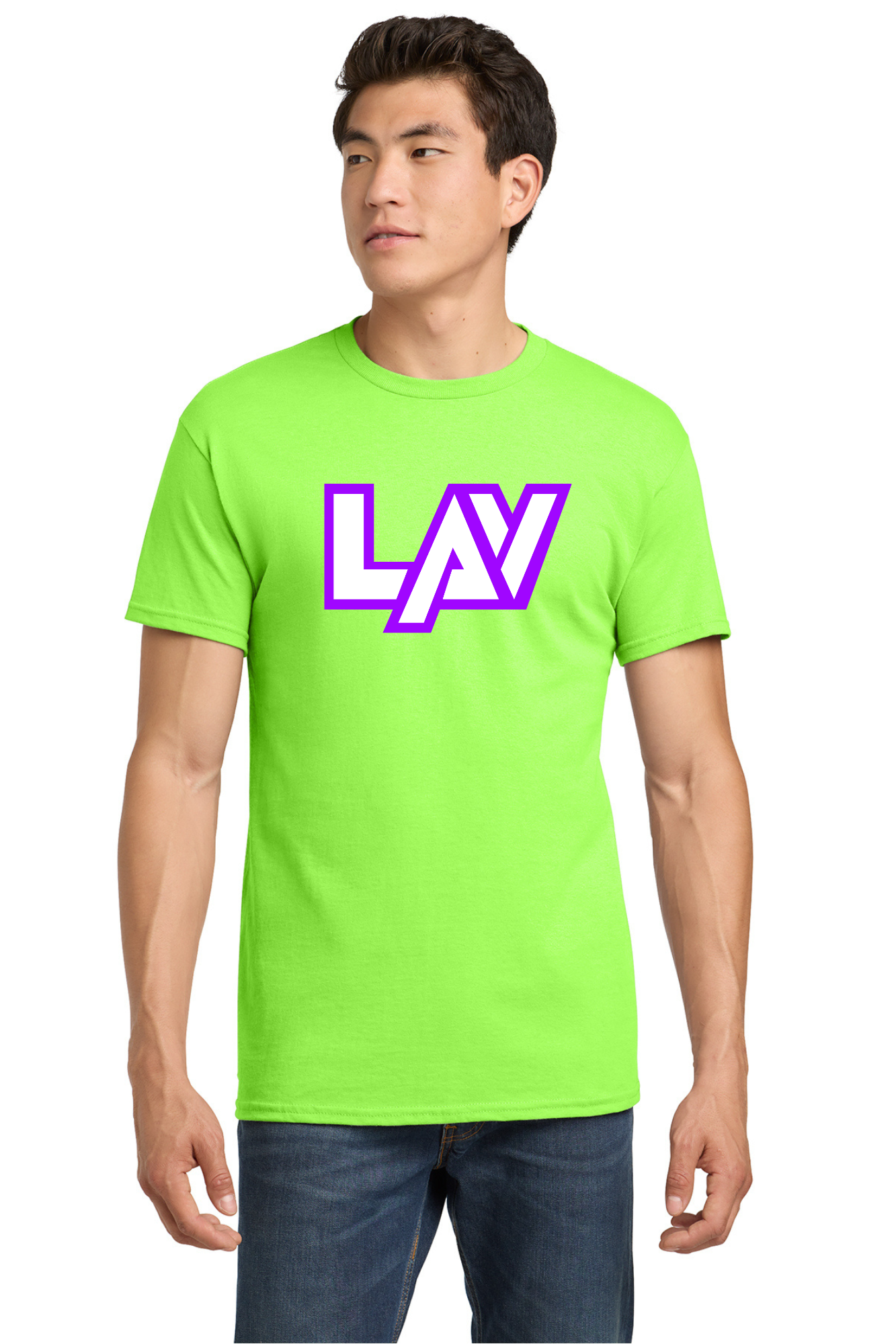 Adult Gildan Heavy Cotton Neon Green T-Shirt