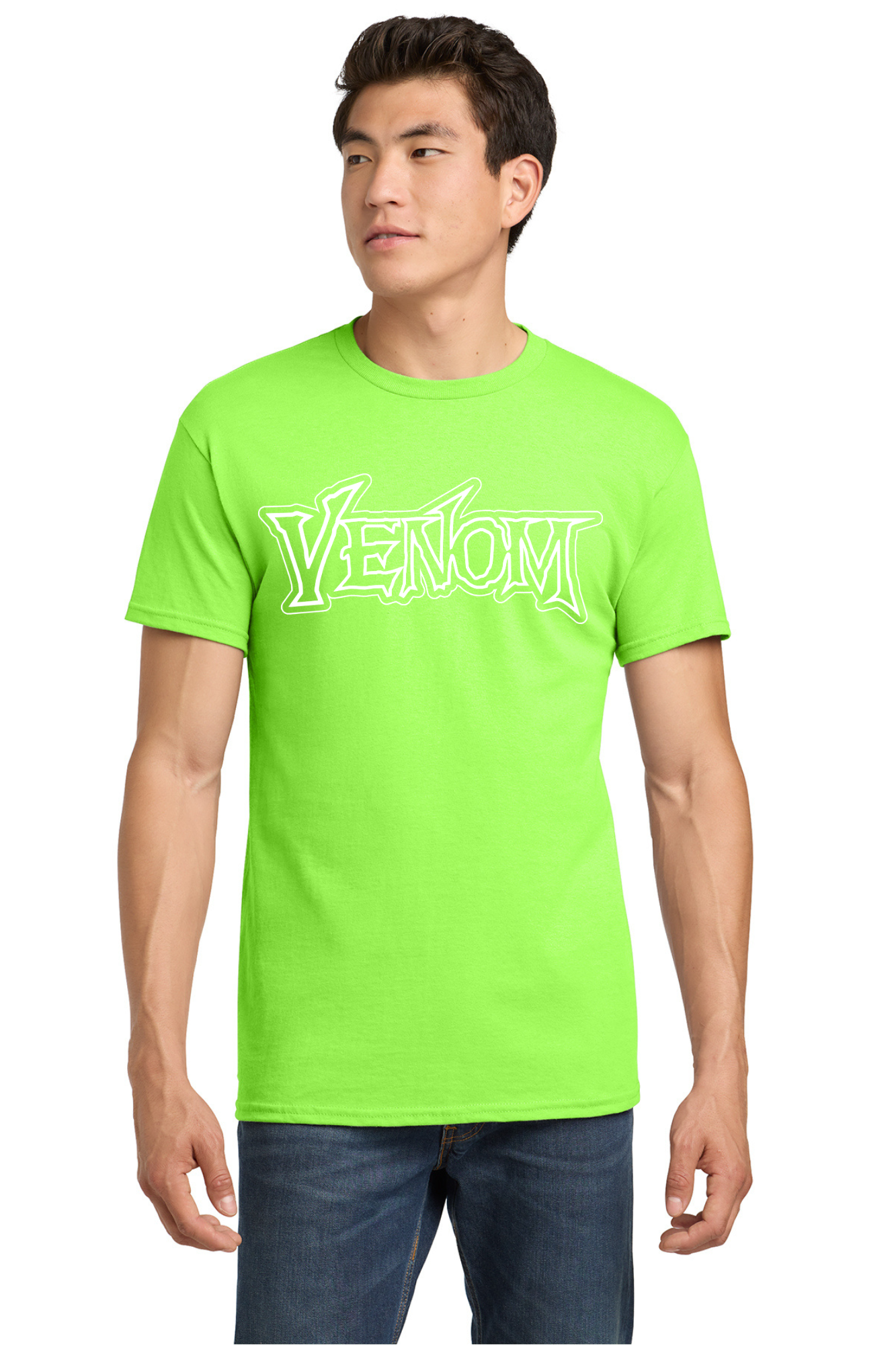 Adult Gildan Heavy Cotton Neon Green T-Shirt
