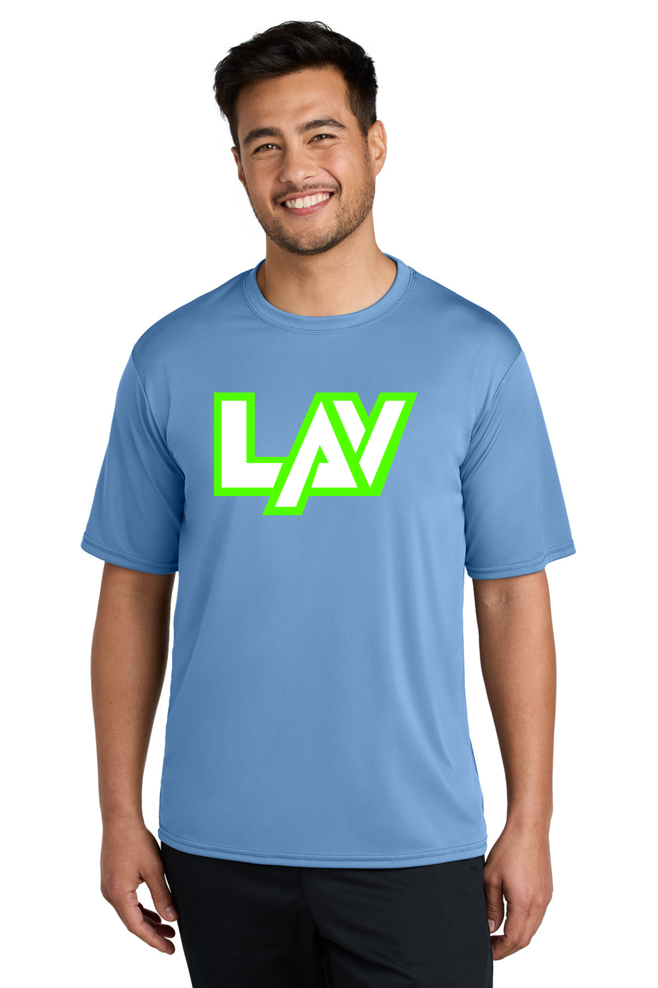 Adult Dri-Fit Tee Neon Green/Blue/Purple