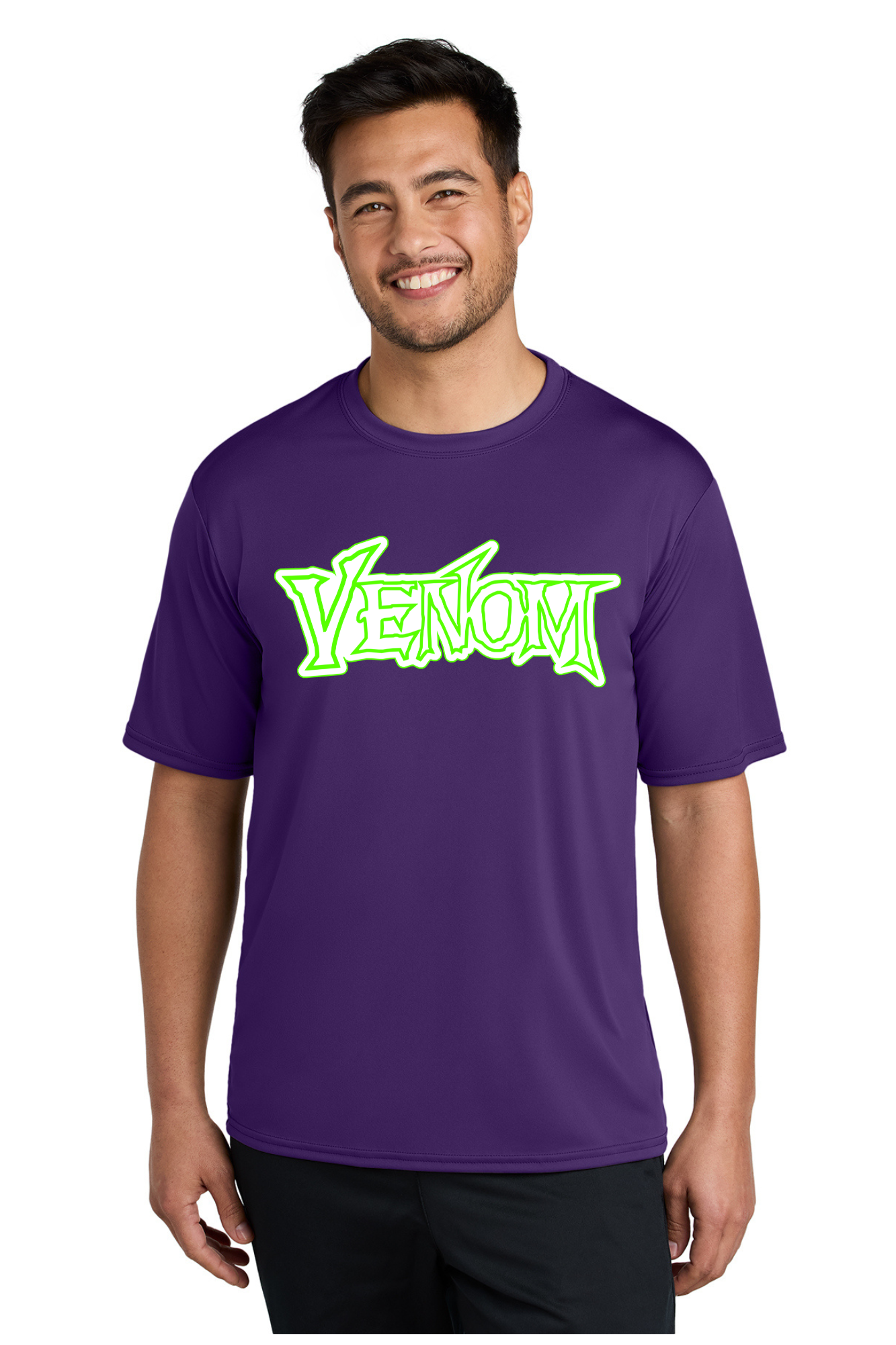 Adult Dri-Fit Tee Neon Green/Blue/Purple